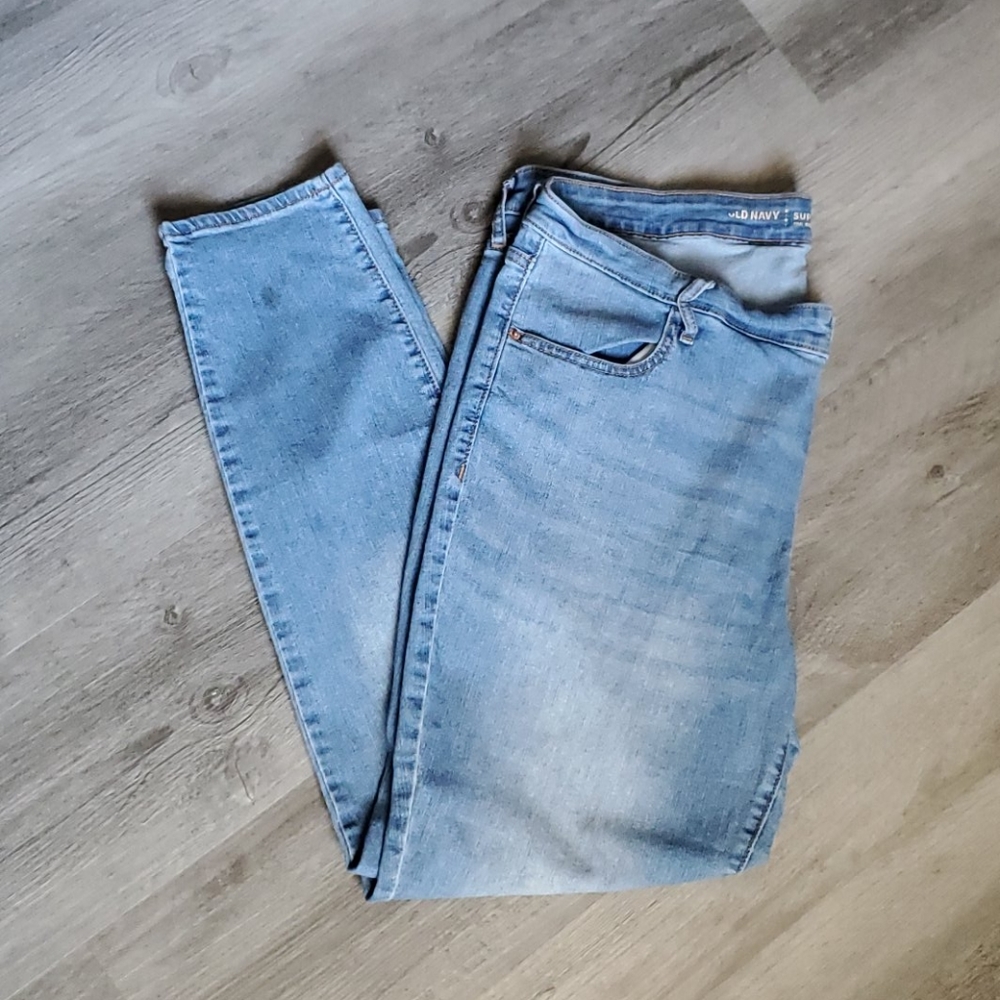 Light Blue Denim Midrise Super Skinny Jeans